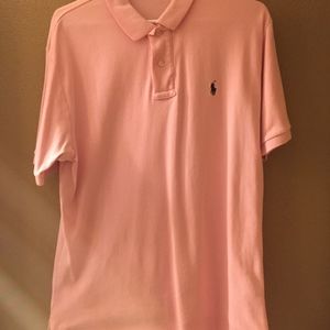 Mens Pink Polo by Ralph Lauren